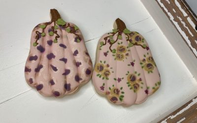 Patterned Pumpkin Decorated Sugar Cookies